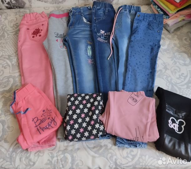 Большой пакет одежды для девочки 122