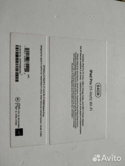 iPad 11 pro 2018 1-го поколения 64gb