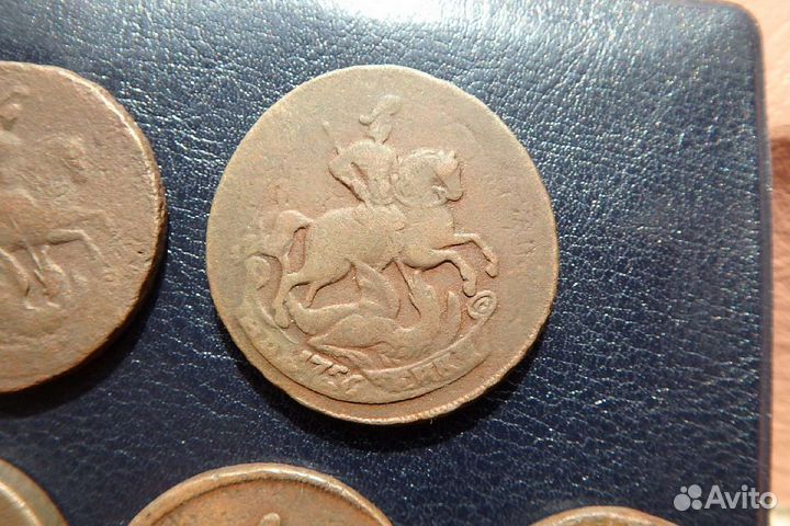 2 копейки 1757 г. - редкая монета 1758 г. 1763 б/б