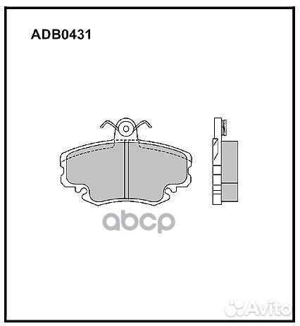 Колодки тормозные дисковые перед ADB0431