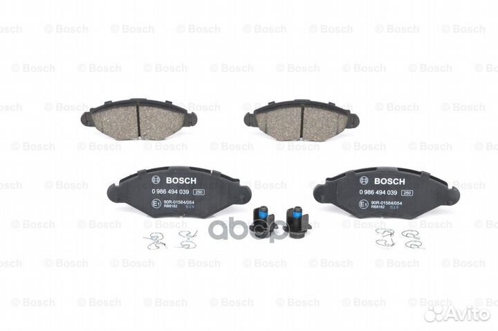 Колодки торм диск передн к-т 0986494039 Bosch