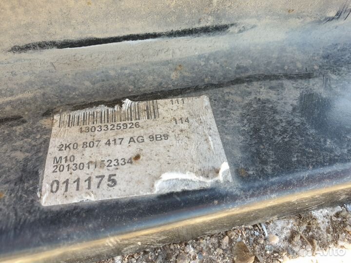 Усилитель заднего бампера vw caddy 3 2k0807417AG