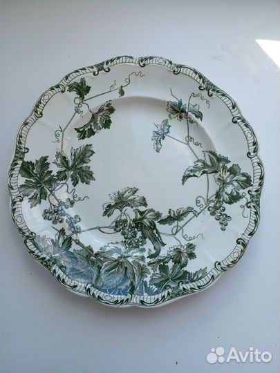 Антикварная тарелка.Кузнецовский фарфор