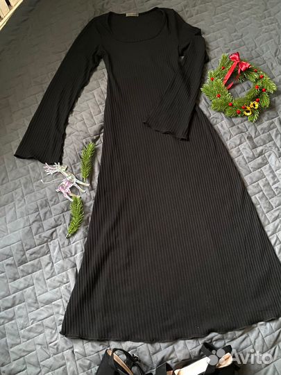 Платье на завязках черное