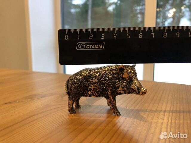Статуэтка.Фигурка кабан 2 Литье. Бронза