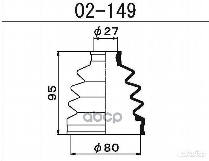 Пыльник шруса наружный ford focus II 04-11/C-MA