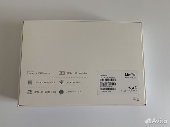 Планшет Umiio X9