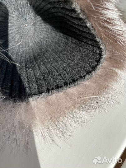 Меховая шапка песец