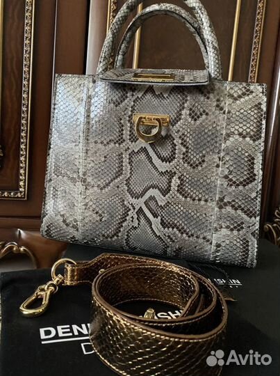 Сумка из кожи питона новая