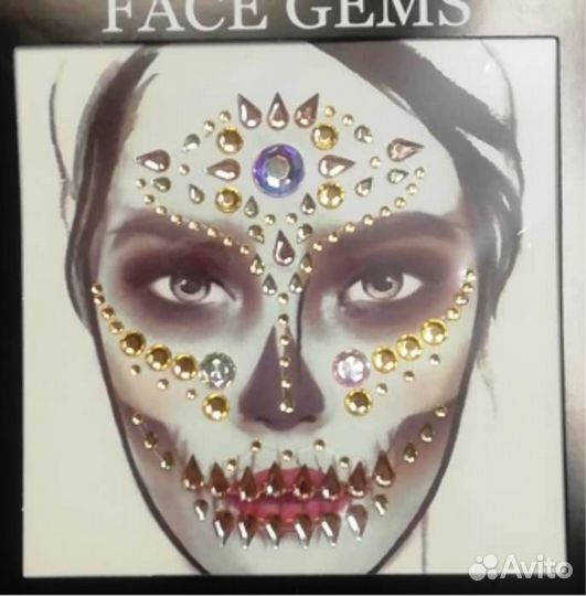 Стразы для лица на Хэллоуин