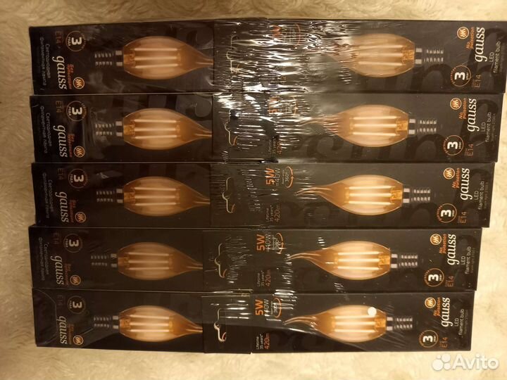 Упаковка светодиодных ламп 10 шт. gauss E14, 5 Вт
