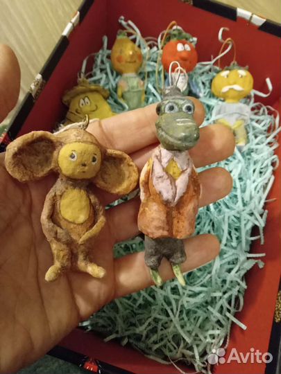 Набор ватных игрушек Чиполлино и Чебурашка