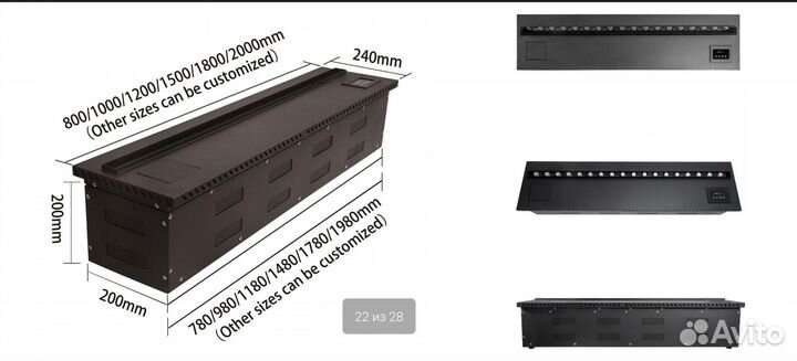 Паровой камин Vapor Gold/Bronze 1200мм