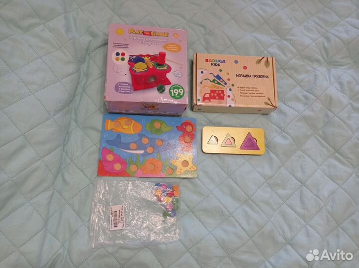 Детские развивающие игрушки. Лото, пазлы, вкладыши