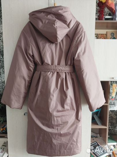 Пуховик оверсайз зимний с капюшоном
