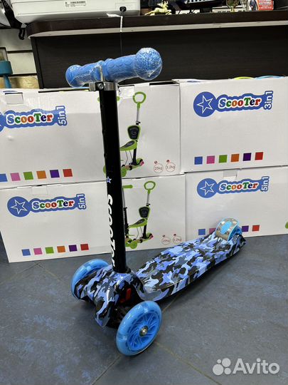 Самокат детский трехколесный новый scooter 21 st