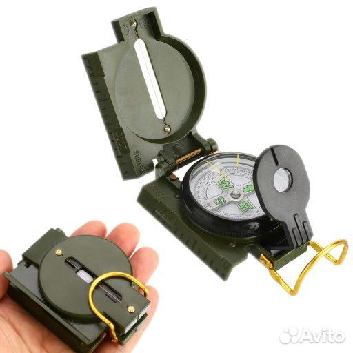 Компас армейский железный (зеленый) 45-2А