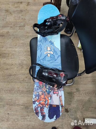 Сноуборд детский burton, крепления, ботинки