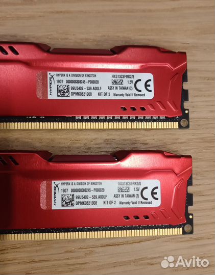 Оперативная память Kingston 8Gb (2х4Gb) ddr3