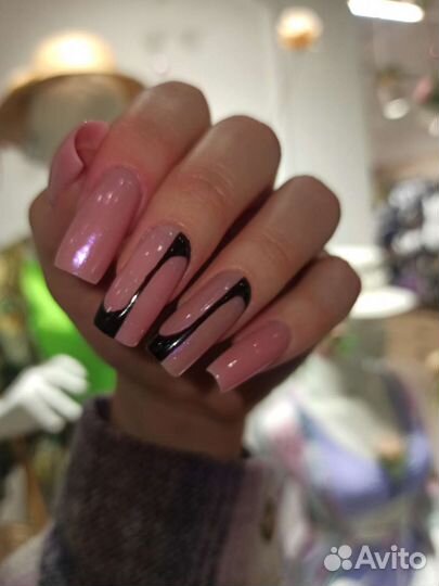 Маникюр с покрытием, наращивание