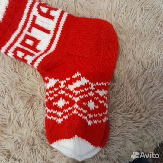 Носки вязаные для болельщиков Спартака