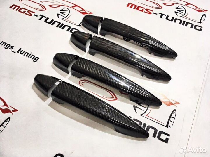 Накладки на ручки дверей карбон BMW X5-X6