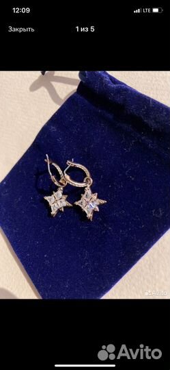 Серьги swarovski оригинал