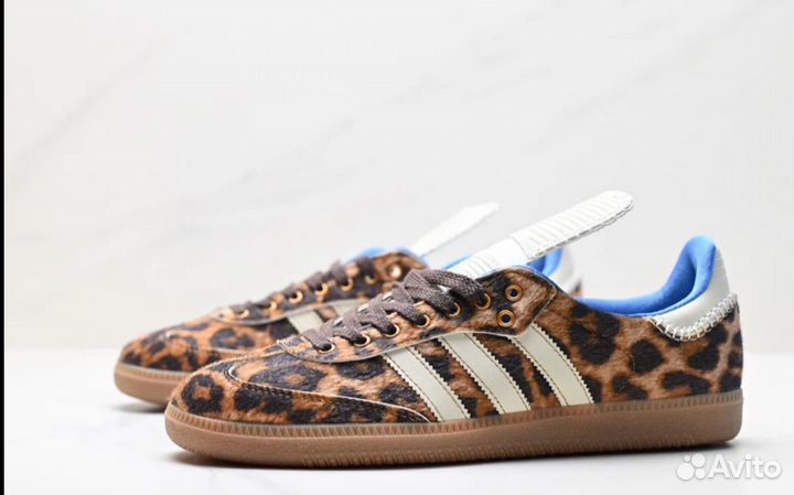 Кроссовки Adidas Samba Leopard X Wales Bonner