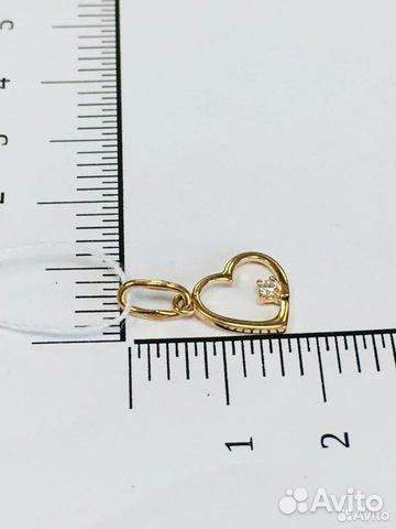 Подвеска с синтетическим камнем Золото