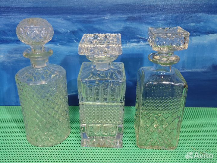 Графины штофы стеклянные