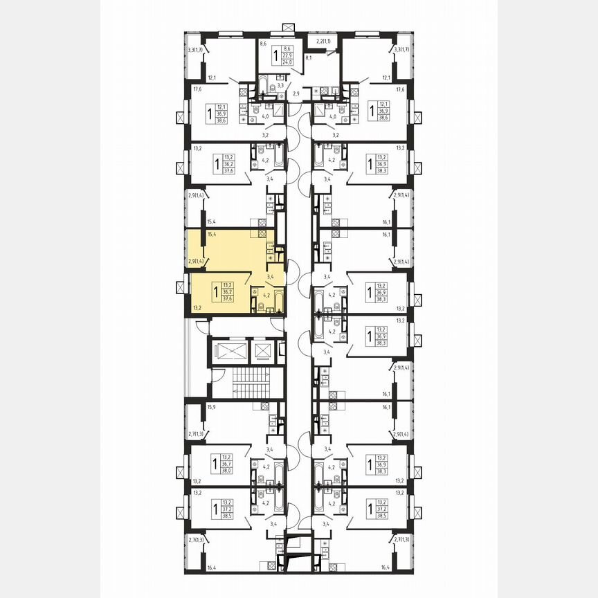 1-к. квартира, 37,6 м², 8/10 эт.