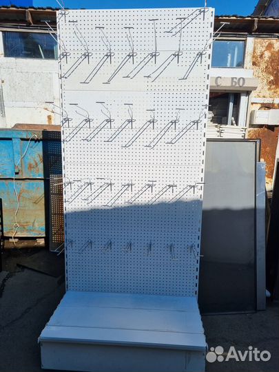 Стеллаж торговый пристенный перфорация 100см