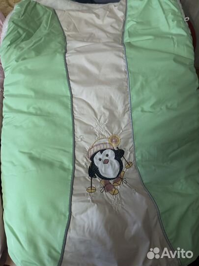 Зимний конверт в коляску на овчине