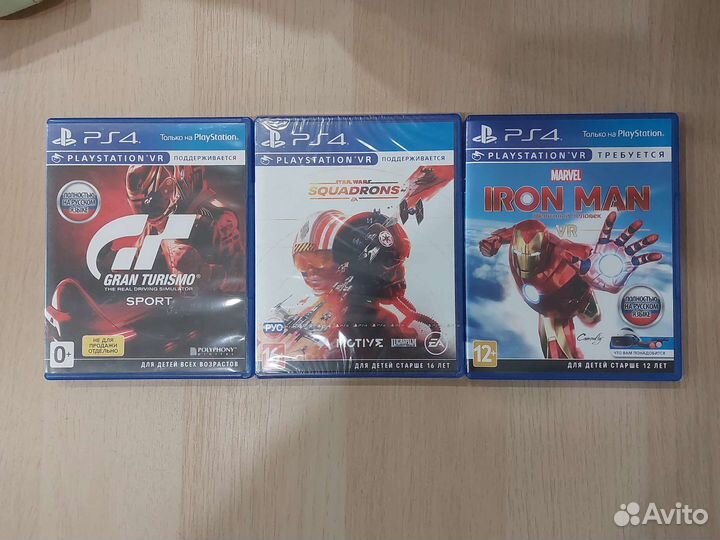 Шлем sony ps4 vr (вторая ревизия) + 3 игры