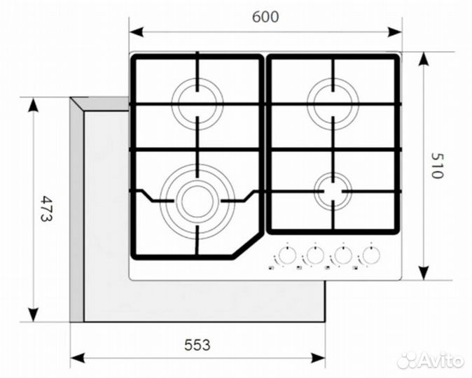 Варочная поверхность газовая Akpo