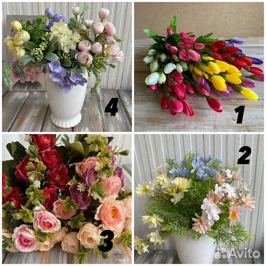 Искусственные цветы для декора