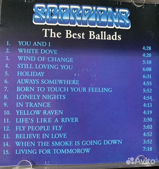 Музыкальный cd диск Scorpions. Best ballads