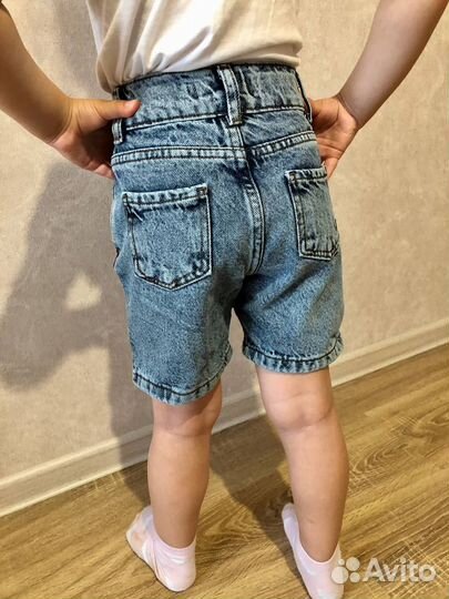 Джинсовые шорты zara на худеньких девочки Турция