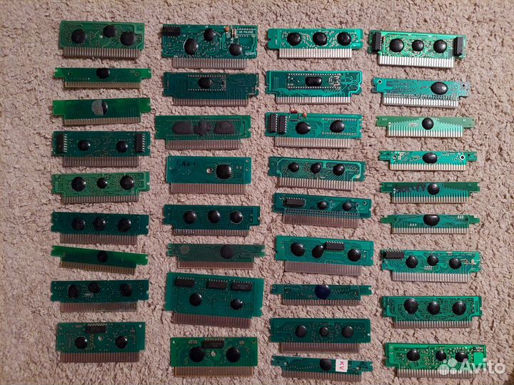 Платки от картриджей денди. Много