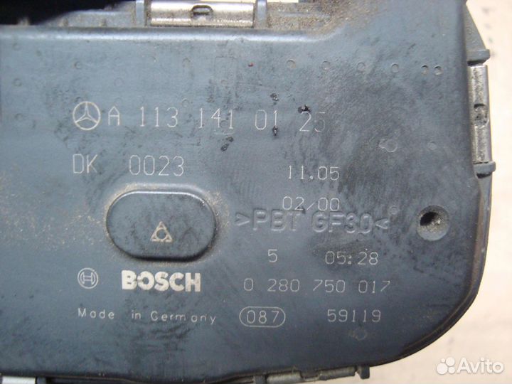 Дроссельная заслонка W164 M113 A1131410125