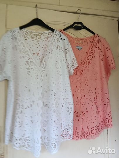 Кофта Ришелье, Indonesia, 48, 50-52, коралл