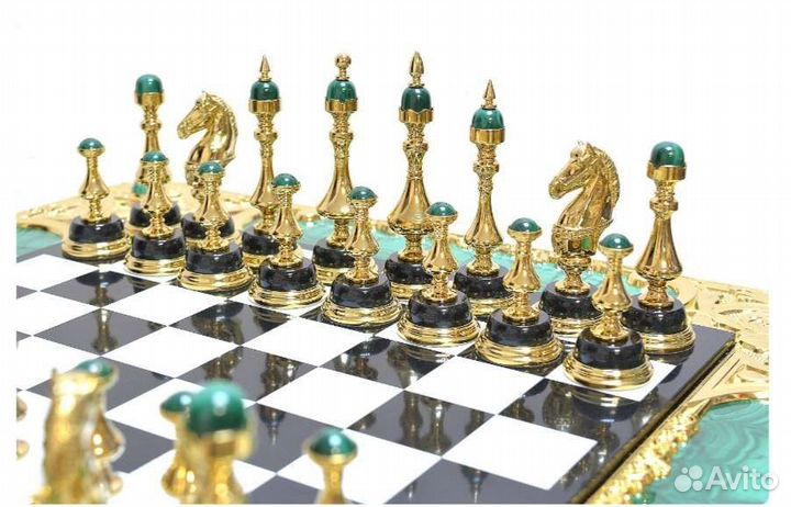 Шахматы ручной работы из камня