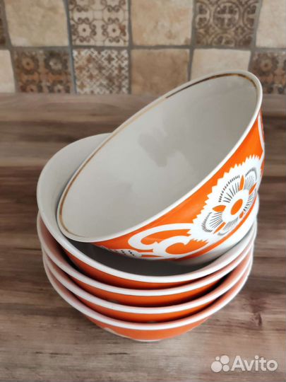 Фарфоровая посуда СССР салатники клеймо рыбки