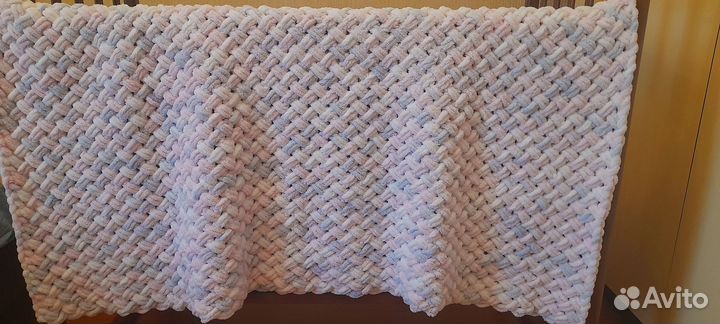 Плед большой плюшевый из ализе пуффи 100*140