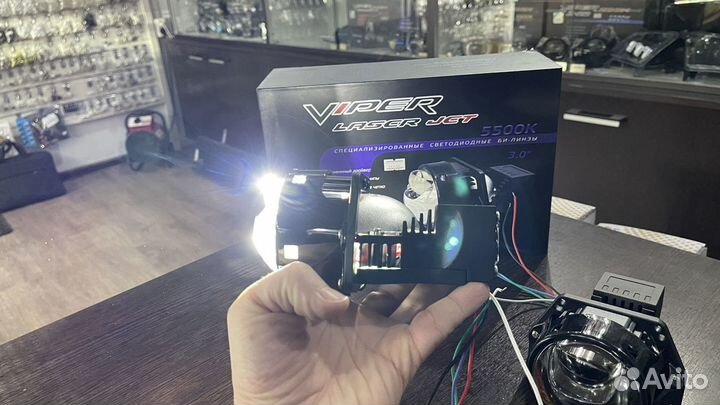 2 чипа Вi LED линзы Laser JET Viper 55W 75W