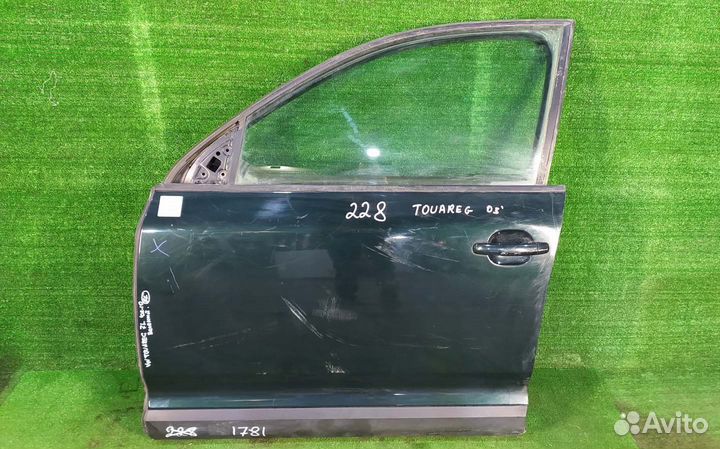 Дверь боковая Volkswagen Touareg (7L) 02-10 FL зел