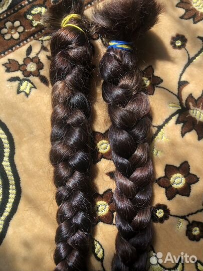 Волосы натуральные, 56 см в косе, 260 гр