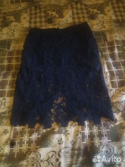 Юбка кружевная черная