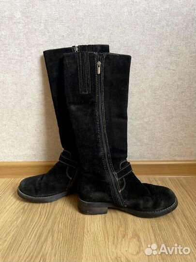 Сапоги зимние женские, натуральная замша