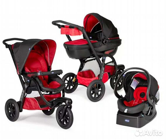 Коляска Chicco Activ3 (3 в 1) красная
